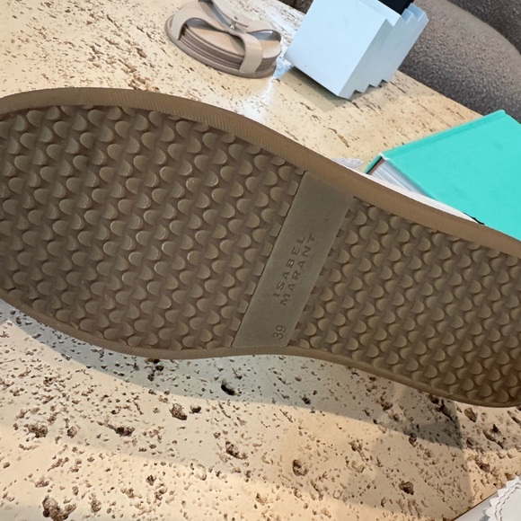 Isabel Marant White and Black Sneakers with Velcro Straps - Picture 6 of 8